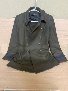 Beautiful Zara Woman Dark Coat with Black Lining